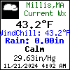 Current Weather Conditions in Millis, MA