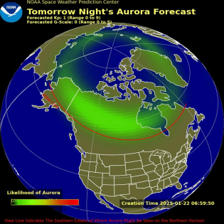 Auroral Viewline Forecast - Tomorrow